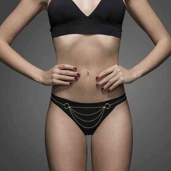 Цепочка-трусики Bijoux Indiscrets Magnifique Bikini Chain – Gold, украшение для тела Sex Aura Киев