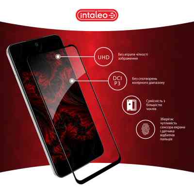 Стекло защитное Intaleo Full Glue Tecno Spark 30C Black (1283126599361) Винница