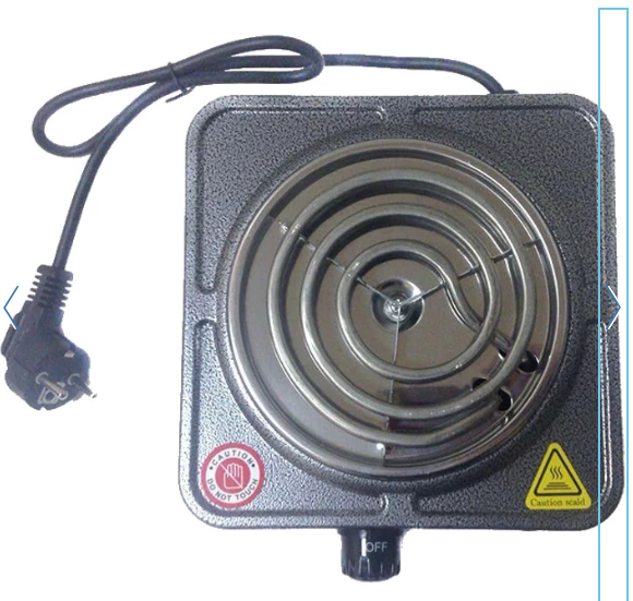 Електрична плитка Domotec MS-5801 з 1 конфоркою, 1000 Вт, сірого кольору — компактна та зручна модель Одеса - фото 5