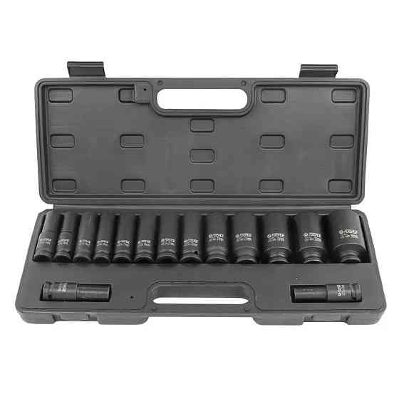 Набір головок ударних глибоких 15пр. 1/2" (12-гранні) Forsage F-4166D-9MPB Одеса