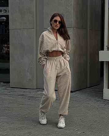 Женский стильный повседневный костюм двойка тедди Одесса