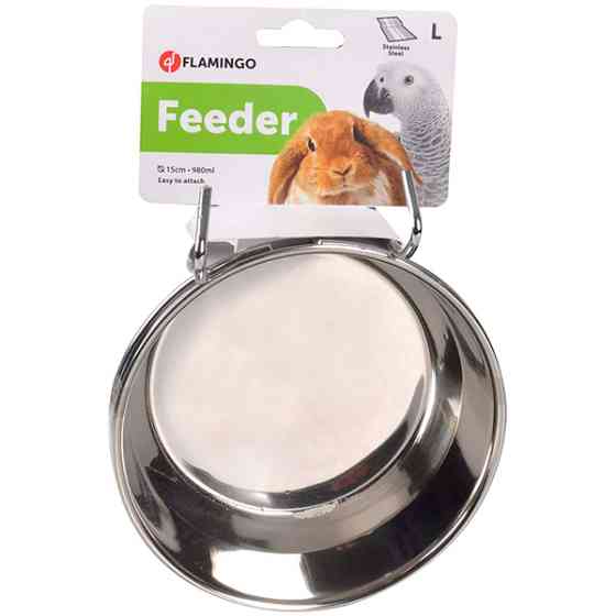 Flamingo Feeder With Hook ФЛАМИНГО КОРМУШКА НАВЕСНАЯ с крючками для кроликов, крупных попугаев Киев