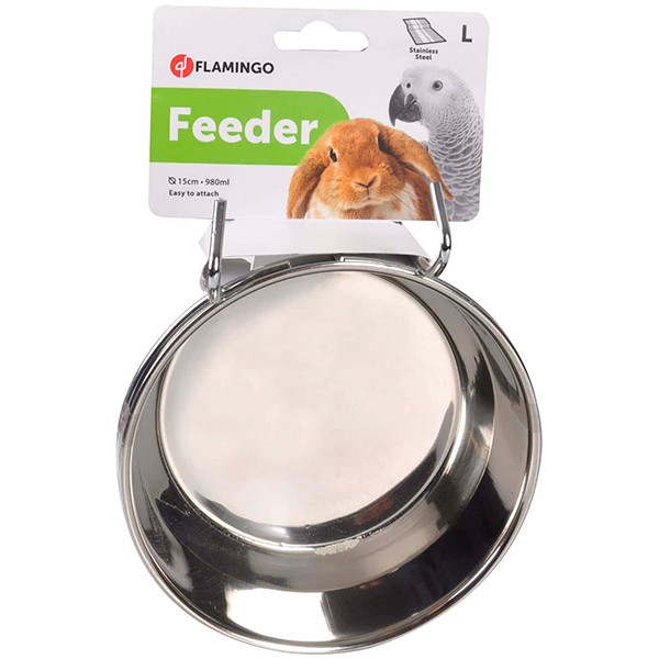 Flamingo Feeder With Hook ФЛАМИНГО КОРМУШКА НАВЕСНАЯ с крючками для кроликов, крупных попугаев Киев - изображение 1