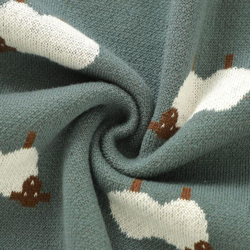 Плед Дитячий Lovely Svi Бавовна 80х100 см В'язаний Зелений Вівці (3190222) Київ - фото 3