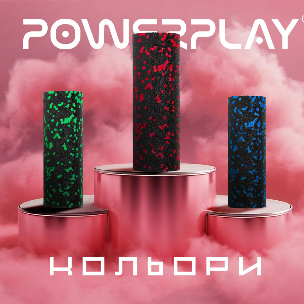 Масажний ролик (роллер) гладкий PowerPlay PP-4346 Mini EPP Foam Roller Чорно/Червоний (15x5,3см.) Кам'янське - фото 10