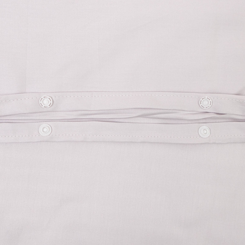 Комплект постельного белья двуспальный Сатин Гладкий 135 г/м2 YouStar (Светло-серый) 2 х 50х70 Сумы - изображение 3