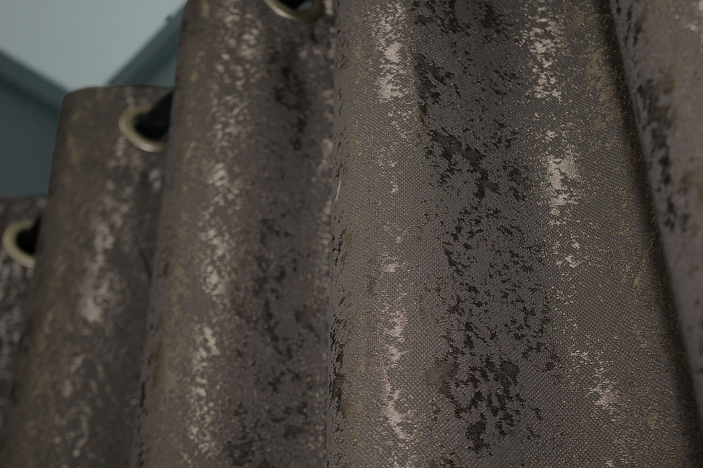 Комплект штор на люверсах VR-Textil Лен мрамор Pavliani № 1288ш 150х250 см 2 шт Темное какао (37-0039) Киев - изображение 8