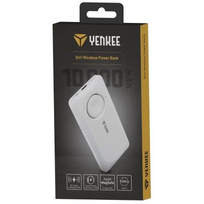 Батарея універсальна YENKEE 10000mAh, PD, 22,5W, 3in1, Qi Wireless, white (YPB 510 / 37000006) Вінниця - фото 6