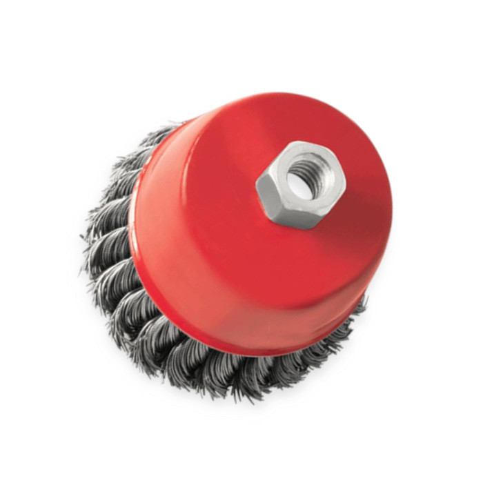 Щітка чашкова "болгарка" М14 пучки витого дроту 100мм Мукачево - фото 1