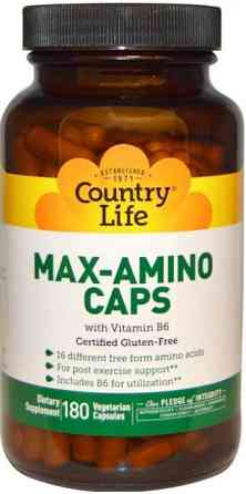 Комплекс аминокіслот Country Life Max-Amino 180 кап Київ