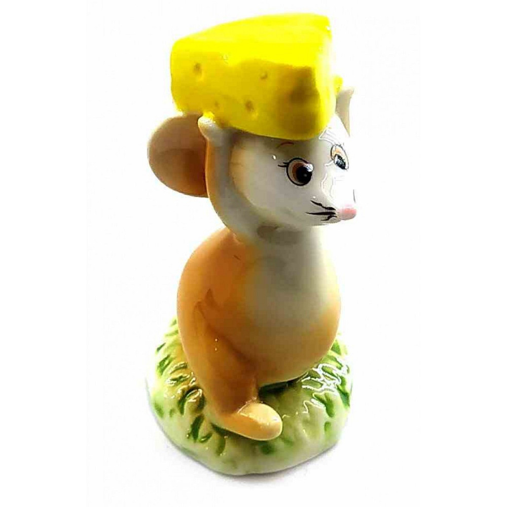 Статуэтка сувенир из фарфора Мышка с сыром Киев - изображение 2