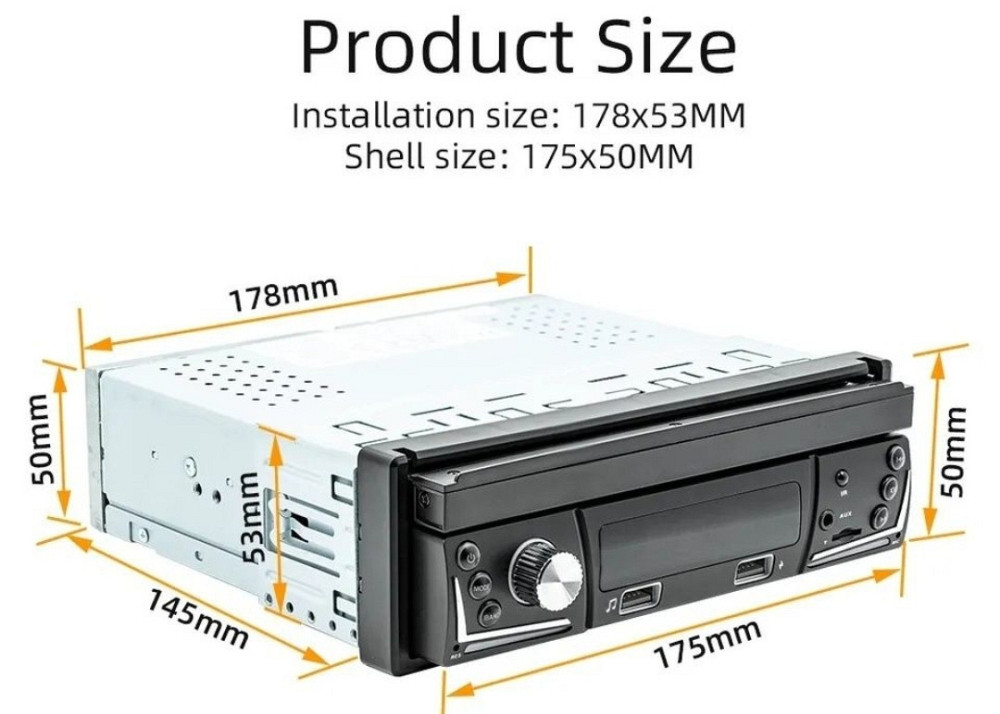 Автомагнітола 1Din 7" з CarPlay та Android Auto з висувним екраном. Харків - фото 2