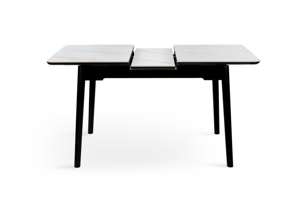 Стіл Нептун 110/140*75 чорний/керам біла Киев - изображение 3