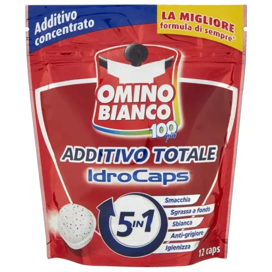 Таблетки для удаления пятен Omino Bianco Additivo Totale 5в1, 240 гр (12 штук) Львов