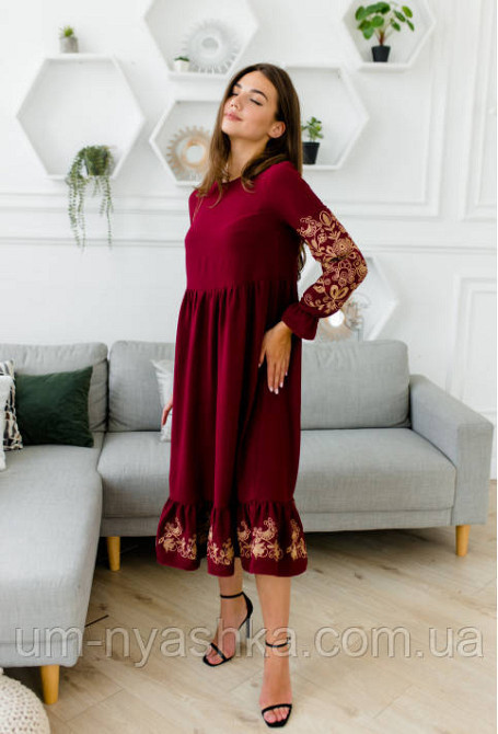 Жіноча вишита сукня, вишнева вишиванка жіноча Кривий Ріг - фото 4