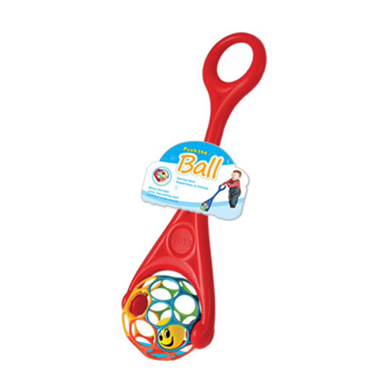 Детская каталка на палке 3201(Red) шар с погремушкой, 61х19х14 см Винница - изображение 1
