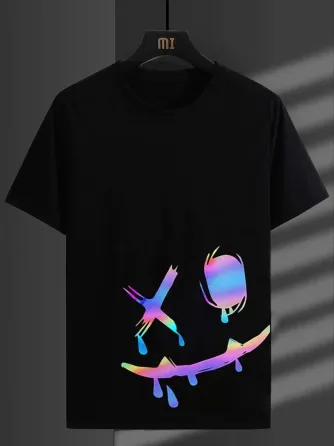 Футболка мужская с принтом  44 Черная 2634326186 Днепр