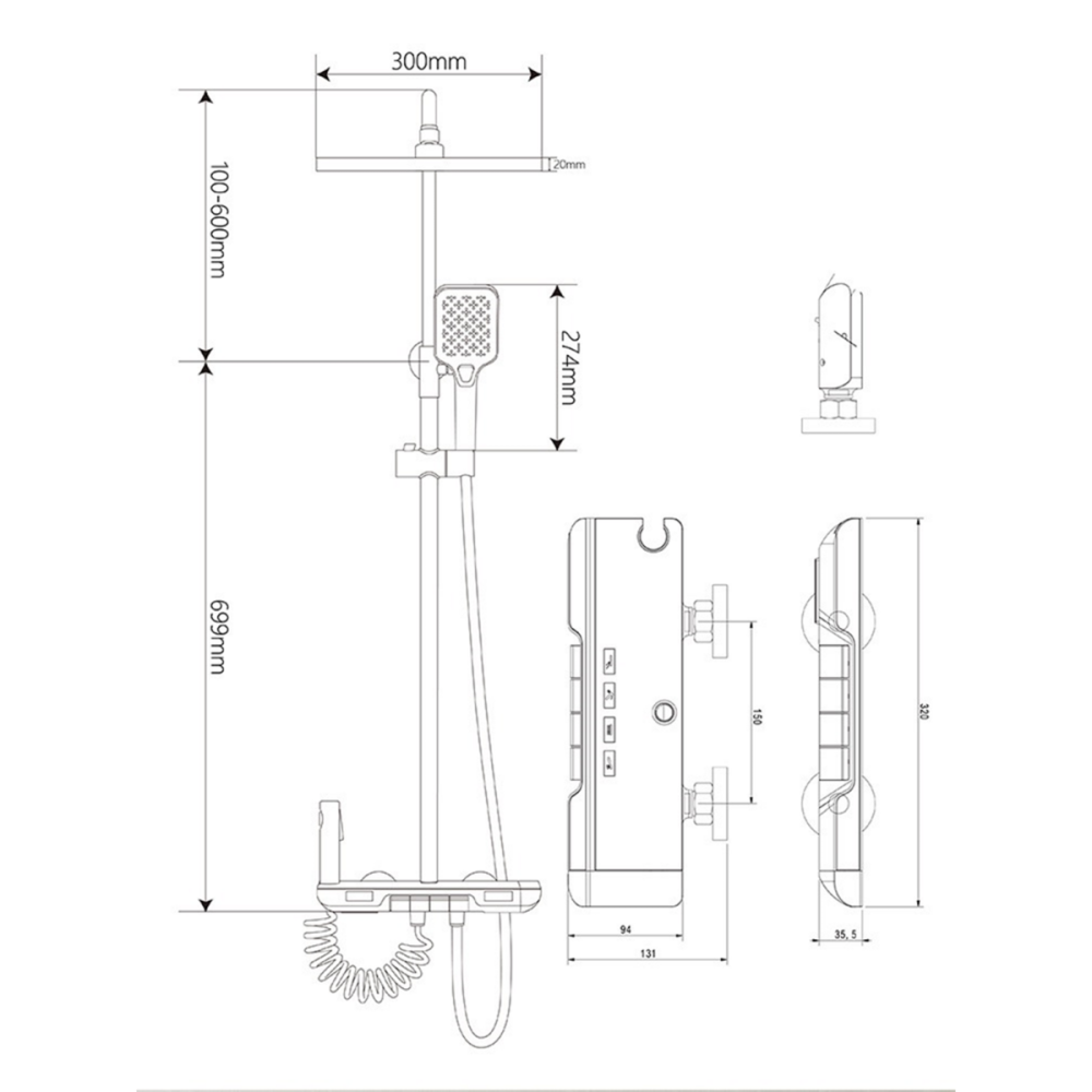 VALESO Душова колона з термостатом Valeso KZ22 Киев - изображение 2
