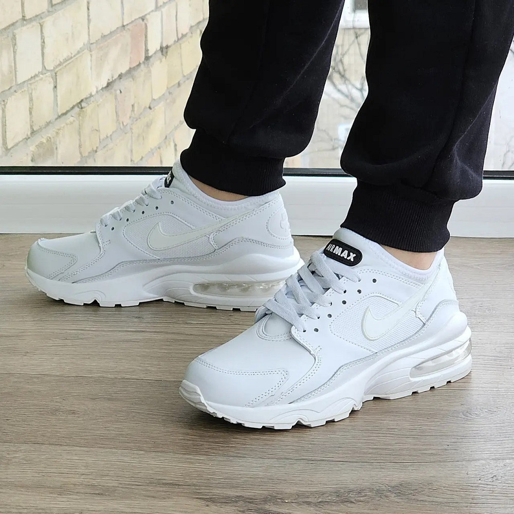 Мужские Белые Кроссовки Nike Air Max 93 Кожаные Найк (размеры: 39,40,41) Видео Обзор - 93-7 Днепр - изображение 8