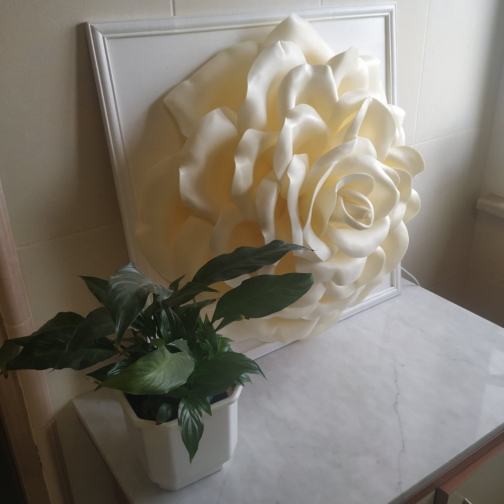 Світильник-нічник 3D картина "Біла троянда" Дніпро - фото 5