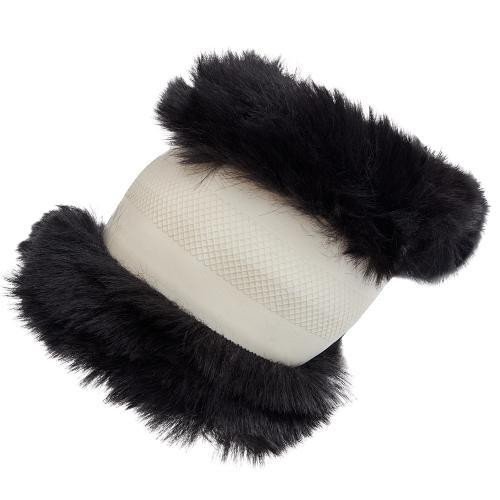 Чохол на кермо VLOD-24FA6 BK M чорний з хутром Харків - фото 8