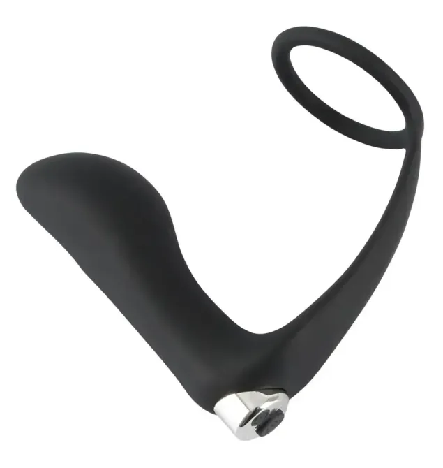 Анальна пробка з кільцем на пеніс BLACK Sex Aura Київ - фото 7