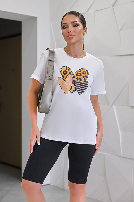 Жіноча літня футболка "Trio" оптом від виробника | Норма і батал Київ - фото 1