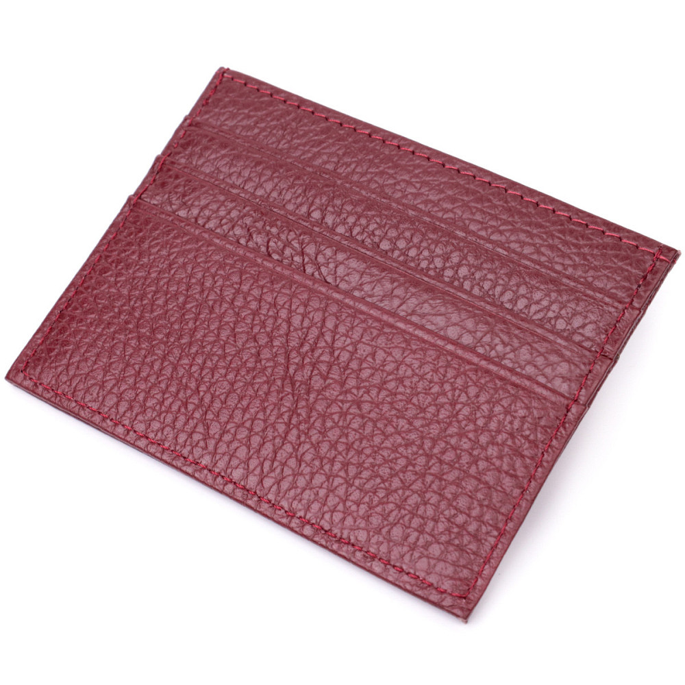 Практичный кард-кейс из натуральной кожи ST Leather 22446 Бордовый Киев - изображение 8