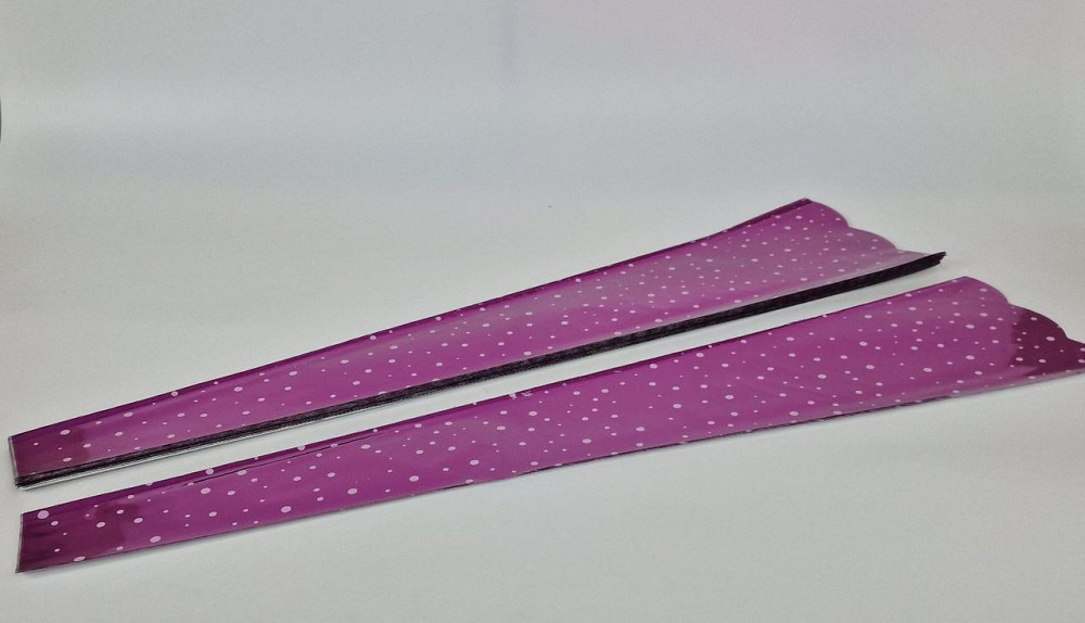 Конусне паковання під квіти h80/6низ/18верх метал малиновий (100 шт) візерунчастий (5) (100 шт) Харків - фото 1