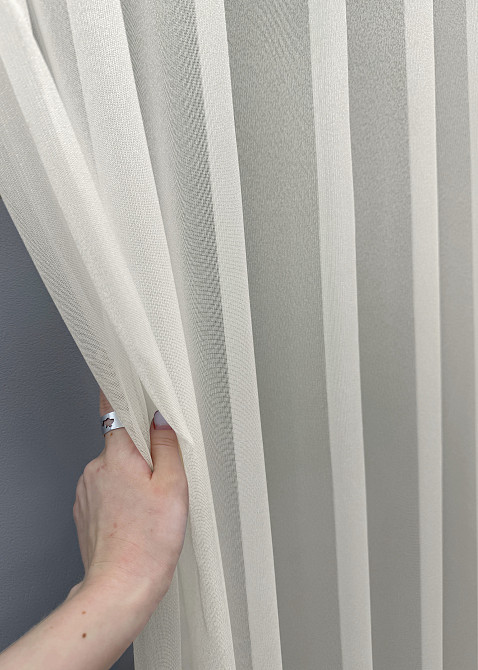 Тюль VR-Textil 1203т Snow Нейлон однотонний Кремовий 500х290 см (43-026) Київ - фото 5