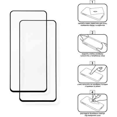 Стекло защитное XoKo Full Cover Ultra-Thin iPhone 14 Pro Black 2 pcs (XK-FCU-AP-IP14PR) Винница