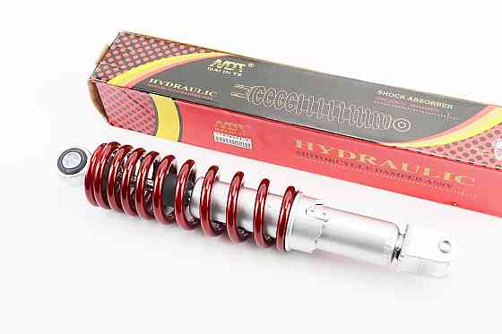 Амортизатор задній GY6/Honda - 290мм*d55мм (втулка 10мм / вилка 8мм) регул., червоний Киев