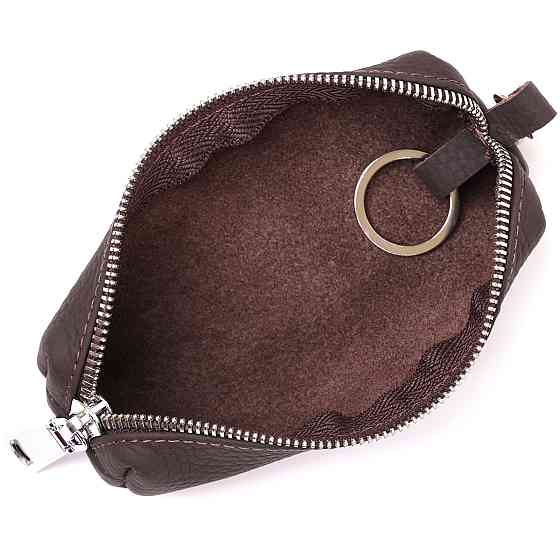 Матовая кожаная ключница Shvigel 16545 Коричневый Киев