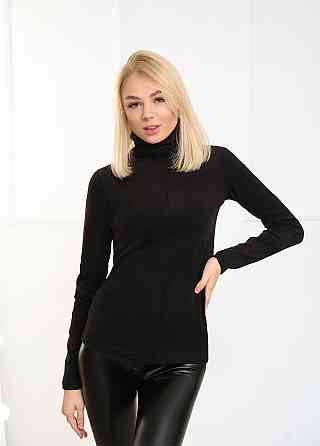Жіноча тепла базова водолазка "Kelly" оптом | Норма Чорний, 46-48 Київ