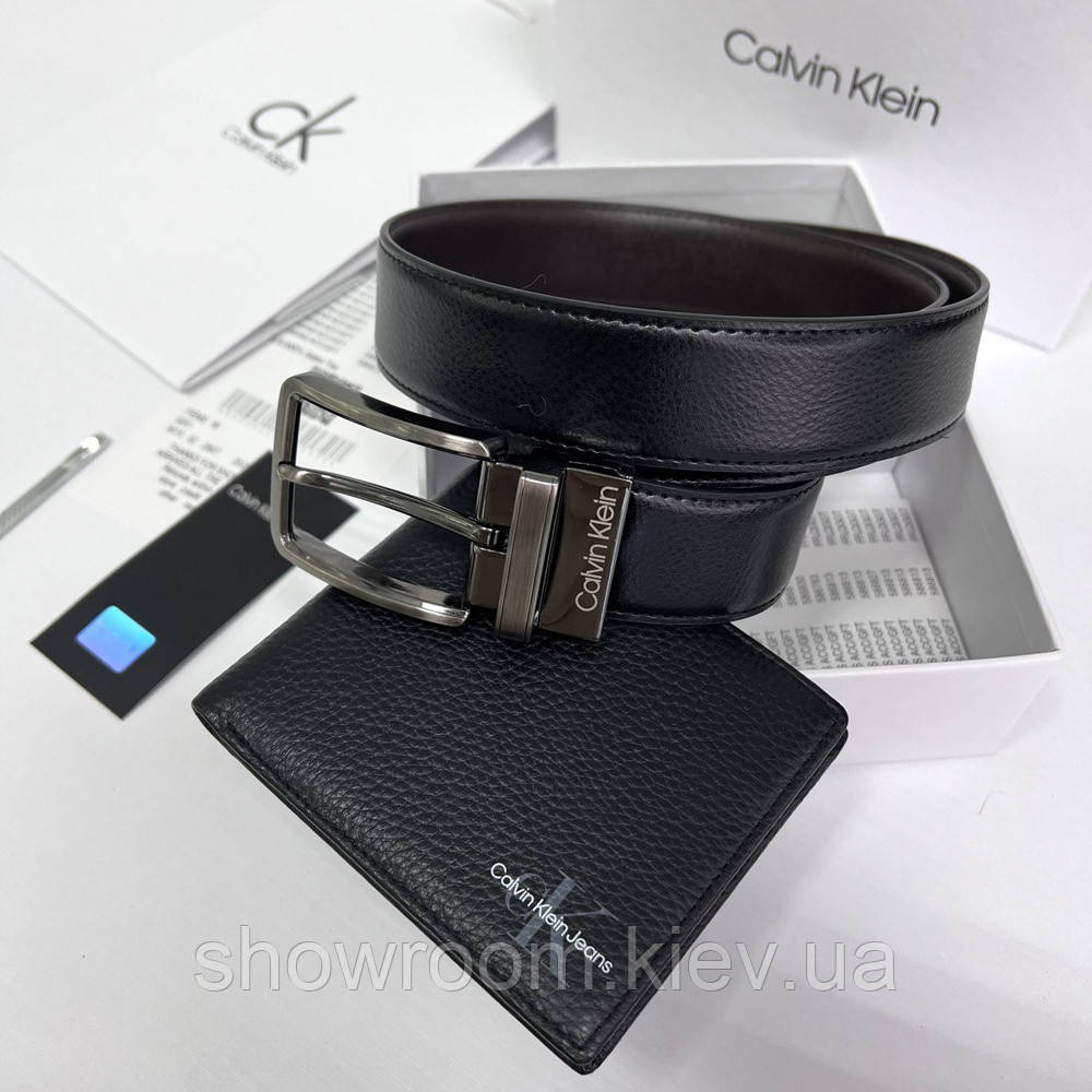Чоловічий подарунковий набір ремінь та портмоне (404) Київ - фото 3