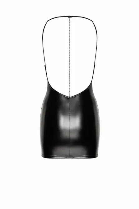 Сукня Noir Handmade F307 Mirage wetlook mini dress with jewelry rhinestone chain - M Львів - фото 5