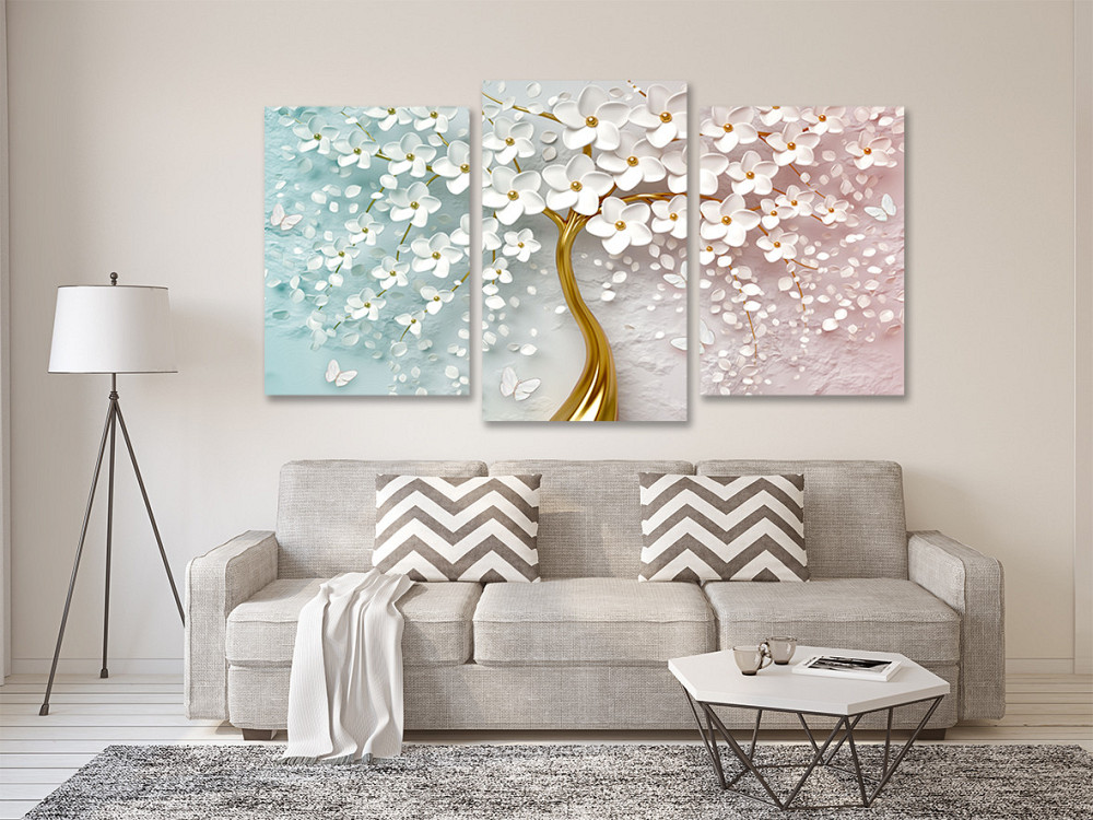 Модульная картина в гостиную / спальню Квіткове дерево  Art-628_3 100x150 см Киев - изображение 2