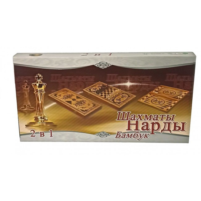 Шахи нарди з бамбука набір 2 в 1 Київ - фото 3