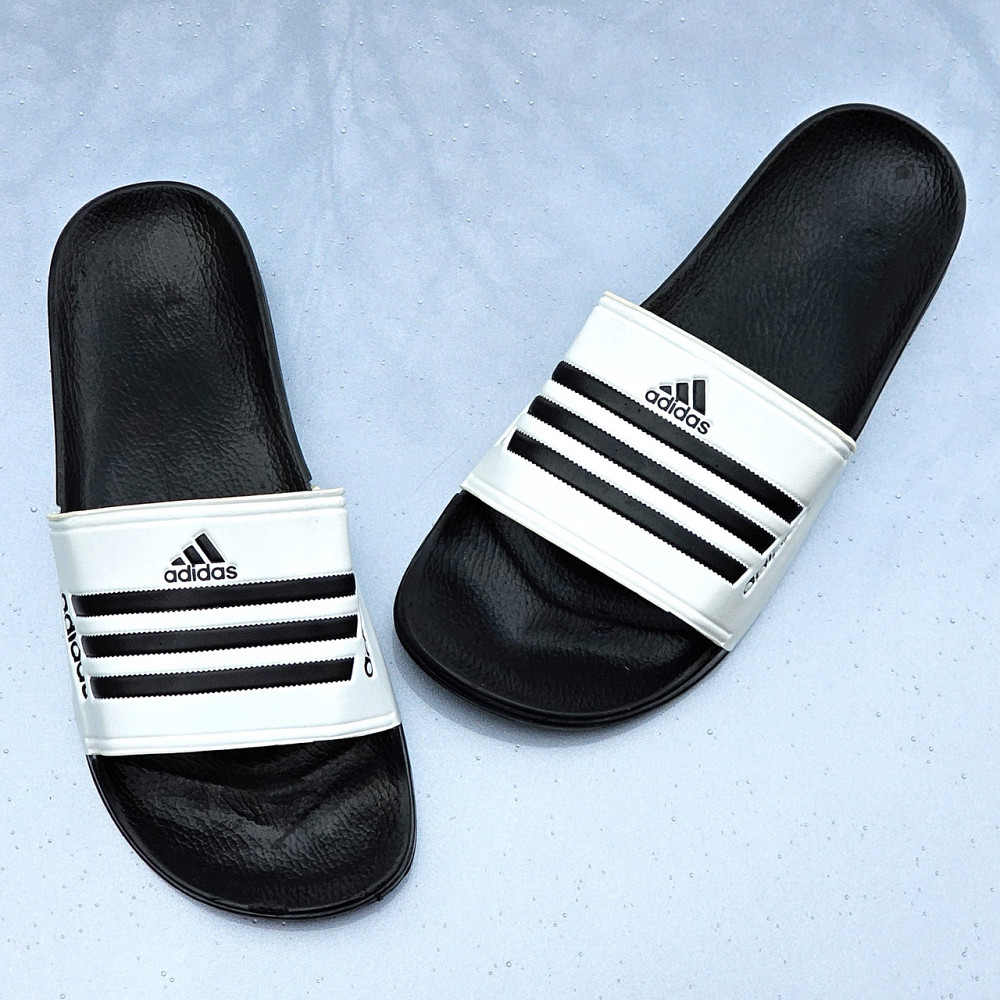 Мужские Белые Шлёпанцы Adidas Черные Сланцы Тапочки Адидас (размеры: 41,42,43,45) Днепр - изображение 6