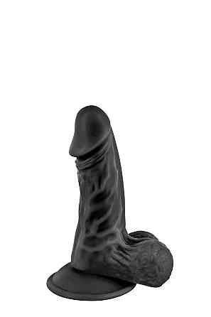 Фалоімітатор із присоскою Real Body — Real Mike Black, TPE, діаметр 3,8 см Sex Aura Київ