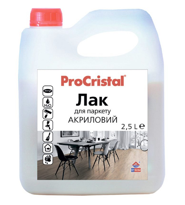 Лак паркетний ProCristal Ircom IР-16 глянець безбарвний 2,5 л Киев - изображение 1