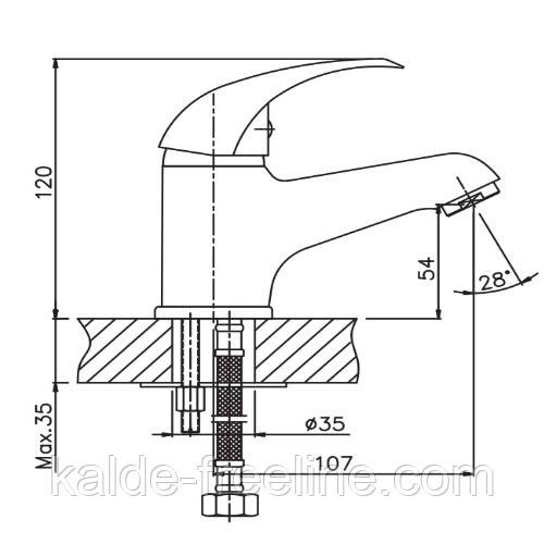 Смеситель для умывальника HAIBA PREMIERE 001 Харьков - изображение 3