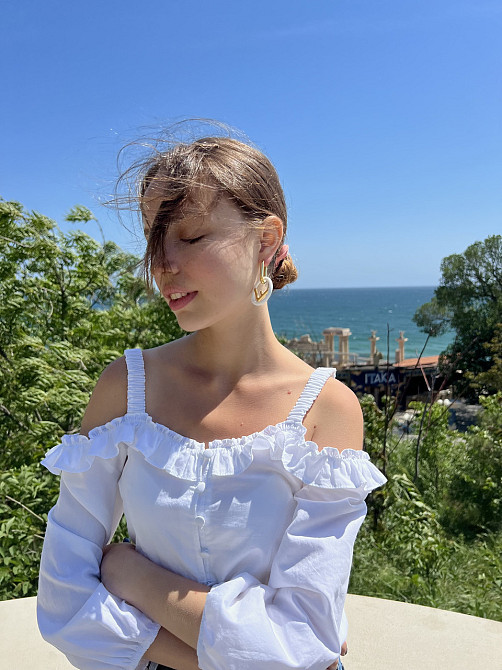 Сергі з логотипом білого кольору Одеса - фото 5