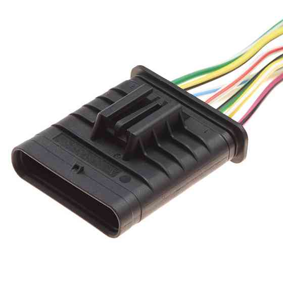 Електричний з'єднувач із дротом, 8-контактний Чорний, Пластик, Київ