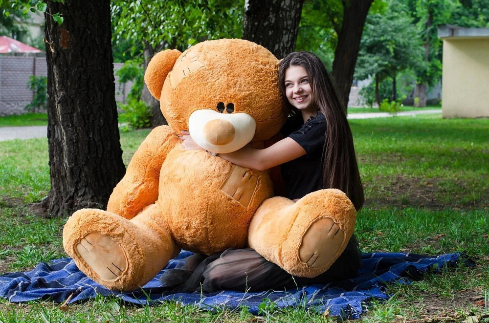М'яка  іграшка подарунок на 8 березня плюшевий ведмедик Потап 180 см Карамельний Тернопіль - фото 1