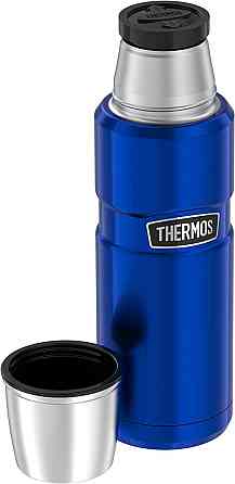 Термос для напоїв з чашкою 470 мл Thermos "King Flask" Metalic Blue (170016) Нержавіюча сталь Нововолинськ