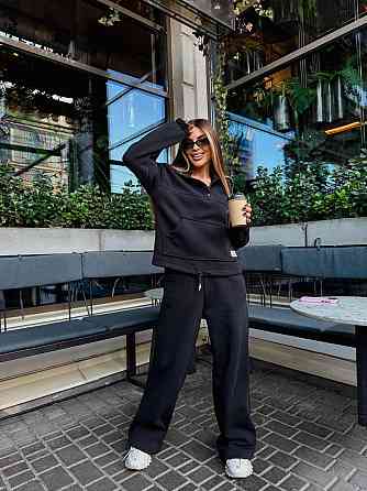 Жіночий стильний теплий повсякденний костюм двійка трёхнитка на флісі Одеса