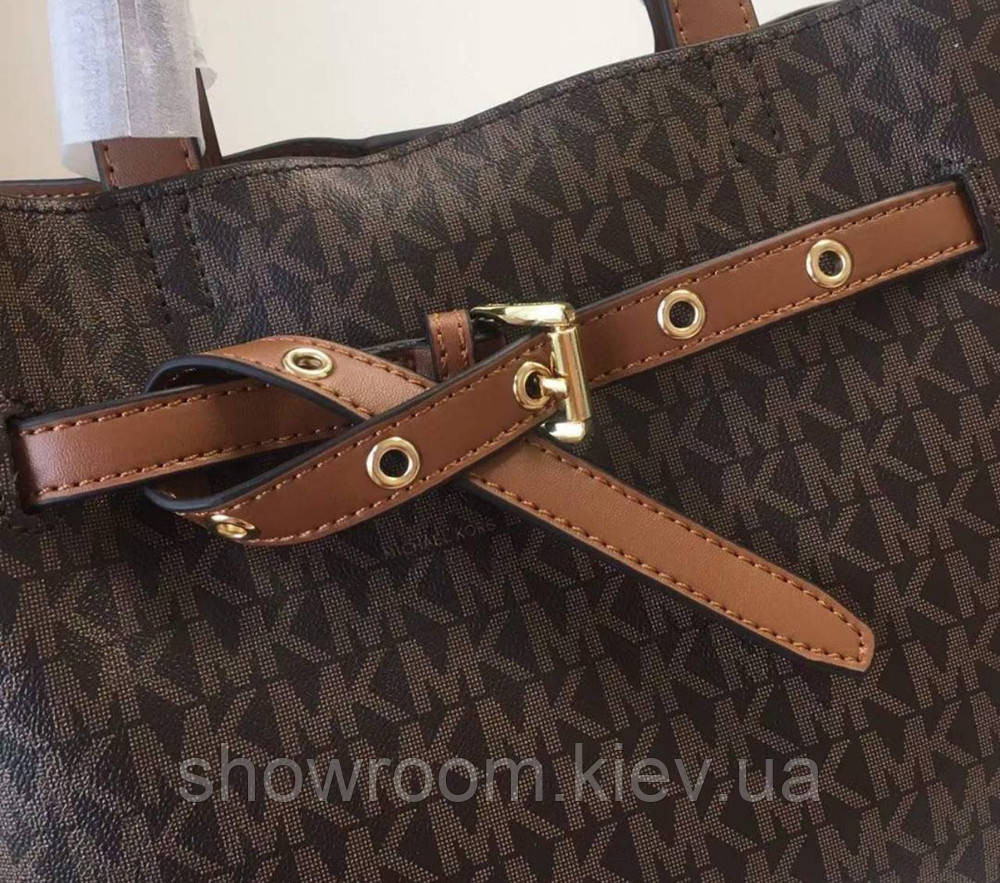 Брендова жіноча сумочка MK Emilia brown Київ - фото 13