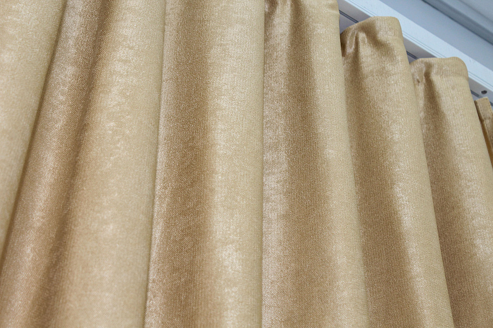 Комплект готових штор VR-Textil Льон Парма № 1089ш Золотистий 100х270 см 2 шт (31-533) Київ - фото 8