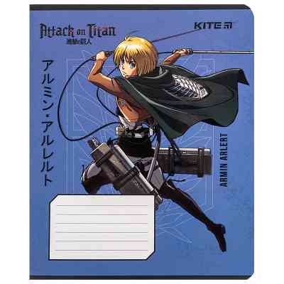 Тетрадь Kite Attack on Titan, 12 листов, линия (AT24-234) Винница